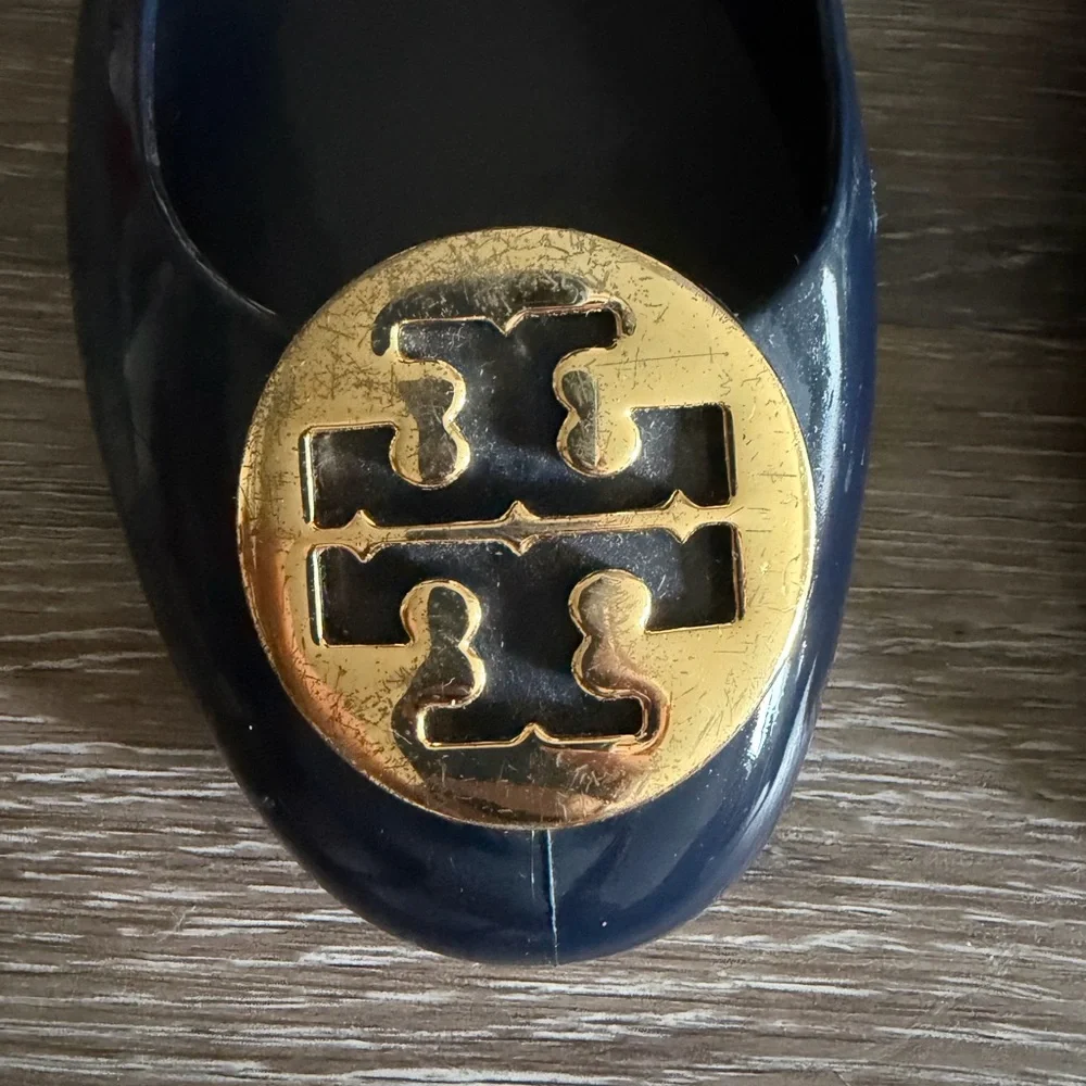 Tory Burch Navy Jelly Flats size 8